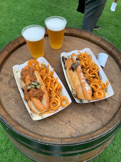 High angle view of food on table