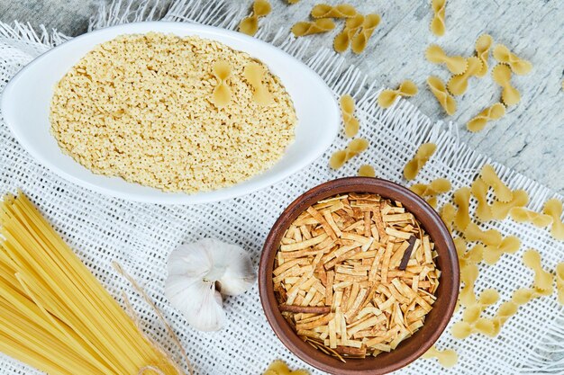 High angle view of food on table