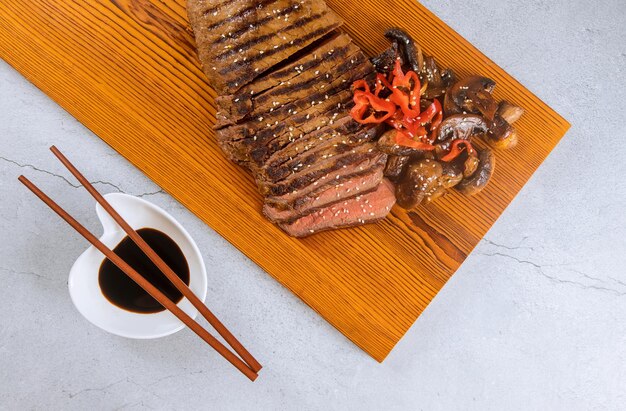 High angle view of food on table