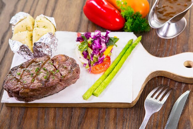 High angle view of food on table