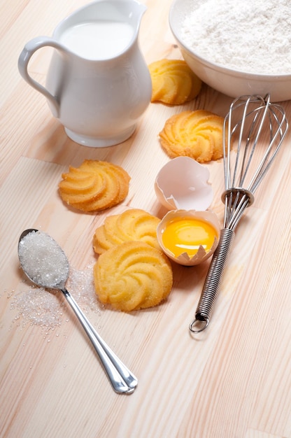 High angle view of food on table