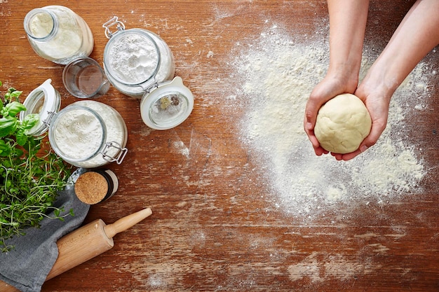 High angle view of food on table