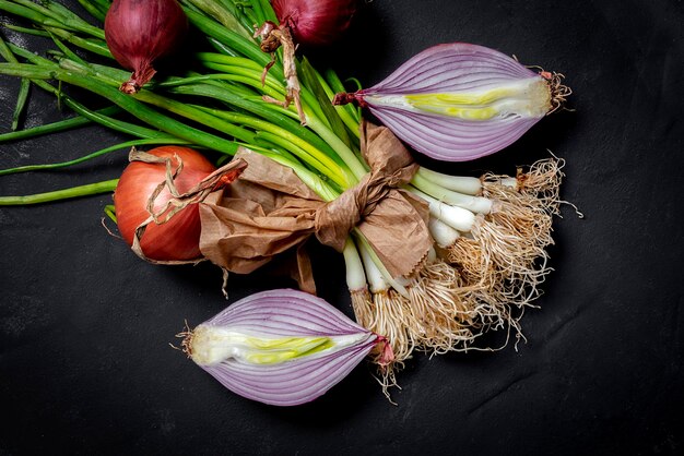 Foto vista ad alto angolo del cibo sulla tavola