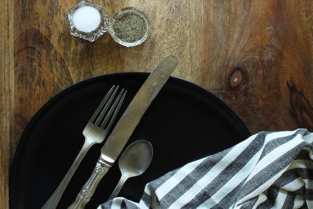 High angle view of food on table