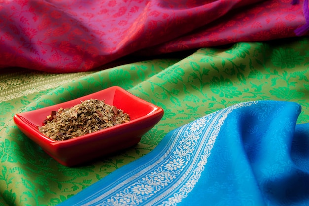 High angle view of food on table