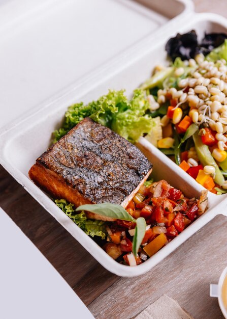 High angle view of food on table