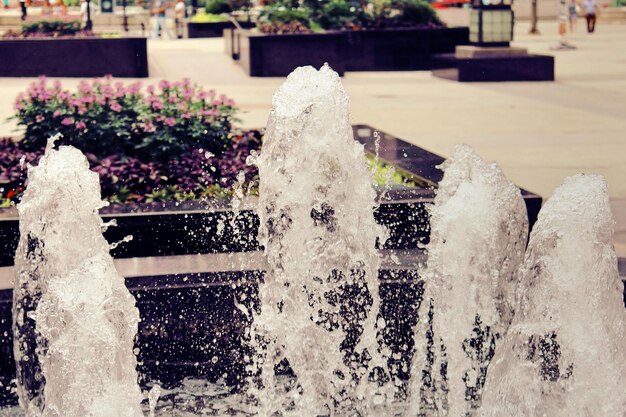 Photo high angle view of fountain at park