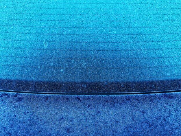 High angle view of a frozen car - detail