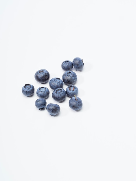 High angle view of fruits against white background