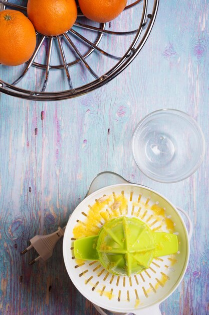 High angle view of fruits in bowl on table