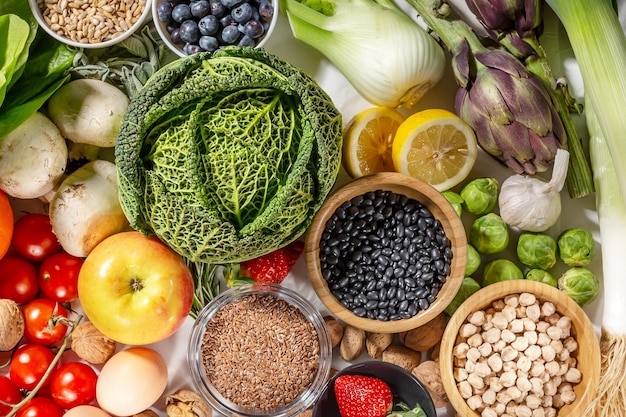 High angle view of fruits in bowl