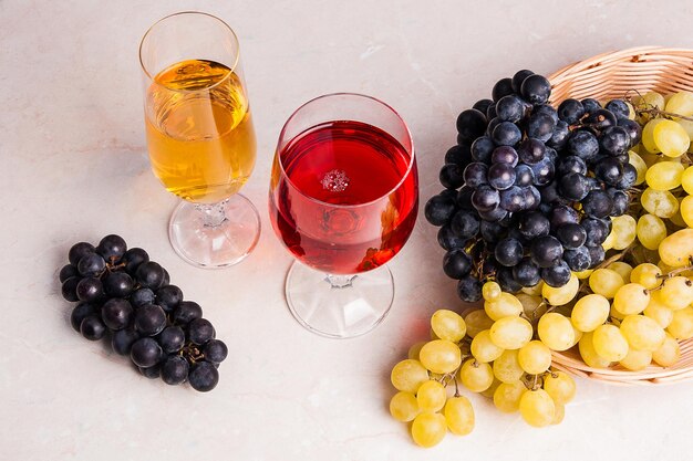 High angle view of fruits in glass on table