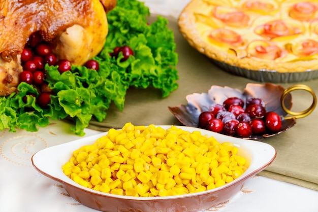 High angle view of fruits in plate on table