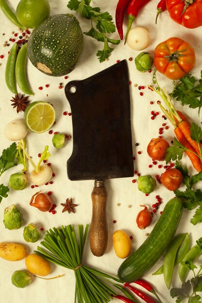 Photo high angle view of fruits in plate on table