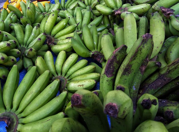 High angle view of fruits for sale in market