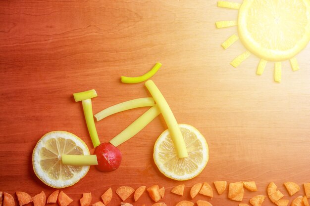 High angle view of fruits on table