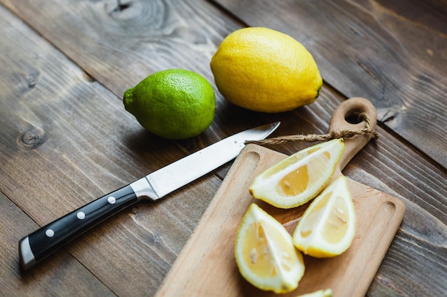 High angle view of fruits on table