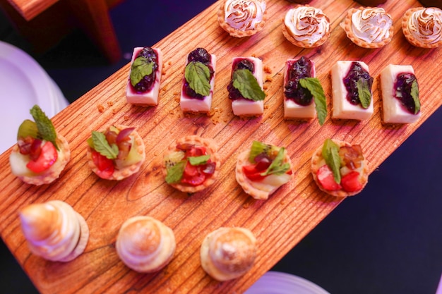 High angle view of fruits on table