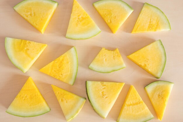 High angle view of fruits on table