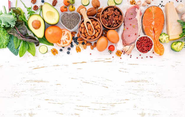 Photo high angle view of fruits on table