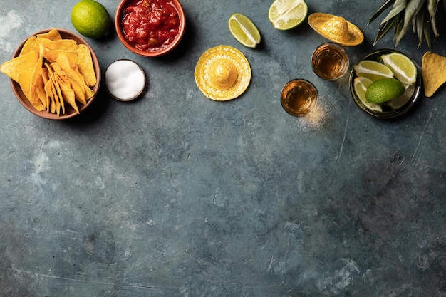 Photo high angle view of fruits on table