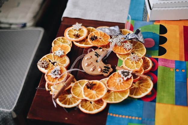 Photo high angle view of fruits on table