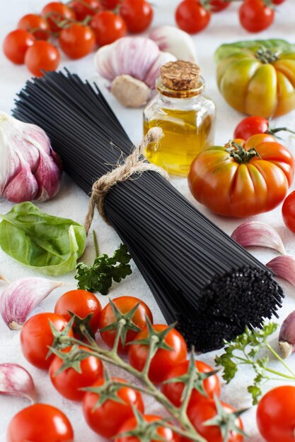 High angle view of fruits on table