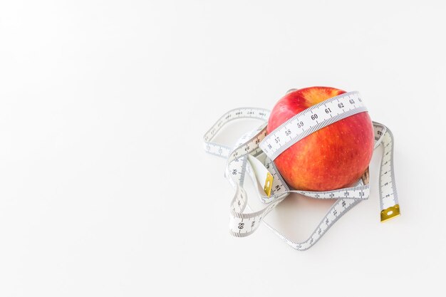 High angle view of fruits on white background