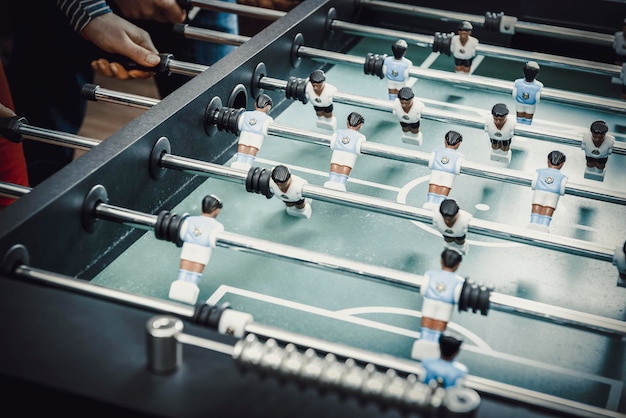 High angle view of fussball