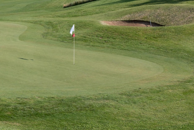 Photo high angle view of golf course