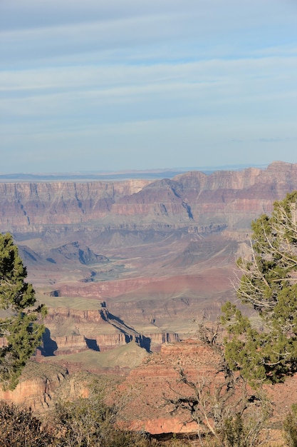 Foto vista ad alto angolo del grand canyon