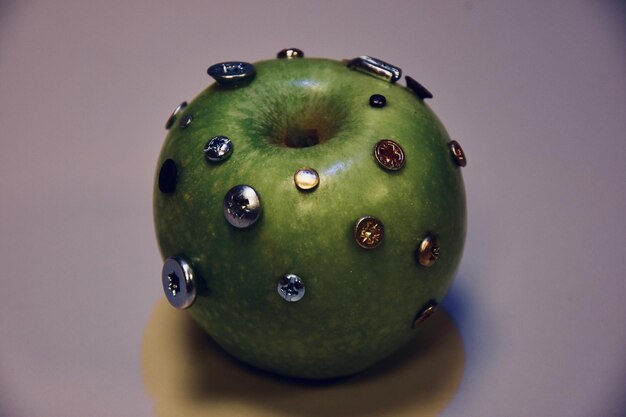 Photo high angle view of green fruits on table