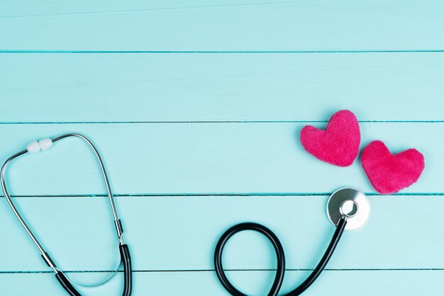 High angle view of heart shape on table against wall