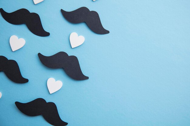 High angle view of heart shape over white background