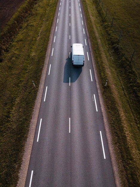 Photo high angle view of highway