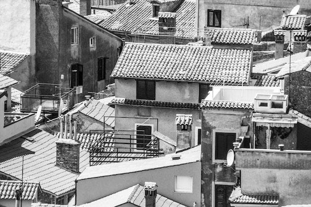 High angle view of houses