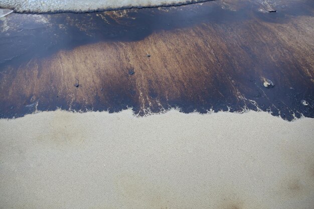 High angle view of ice on beach