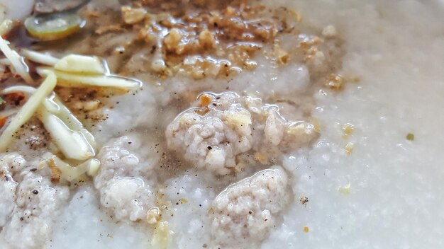 High angle view of ice cream in bowl