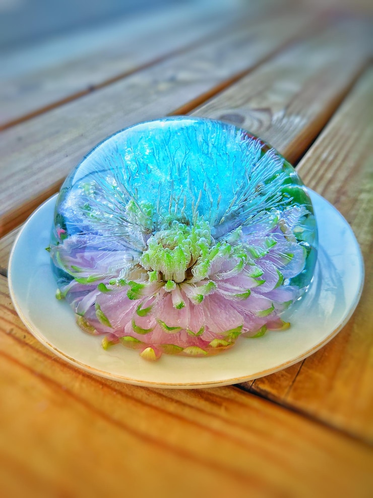 Photo high angle view of ice cream on table