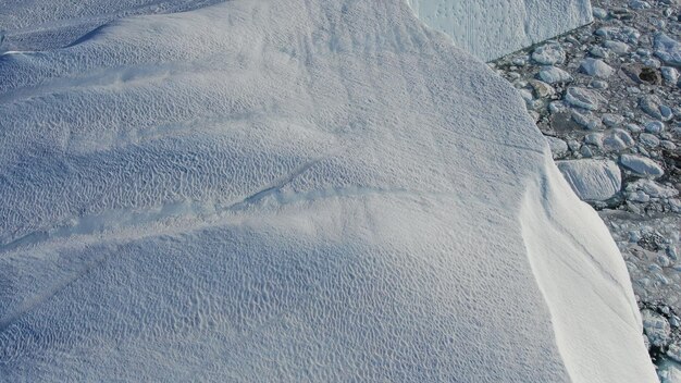 Photo high angle view of icebergs