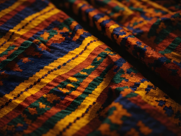 High angle view of kente cloth