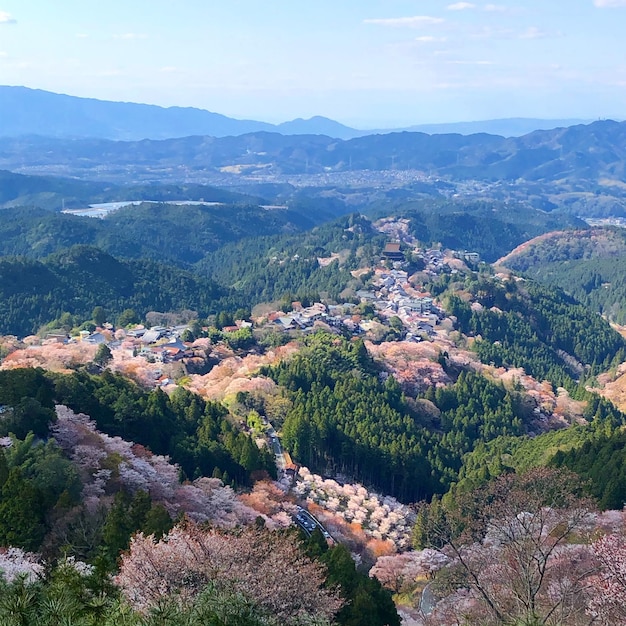 Foto vista ad alto angolo del paesaggio contro il cielo