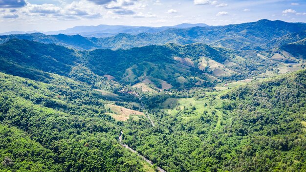 High angle view of landscape against sky