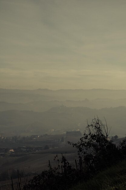 High angle view of landscape against sky