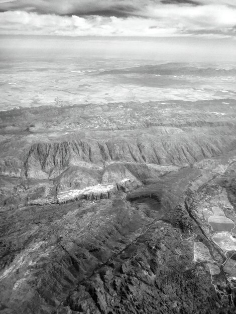 High angle view of landscape against sky