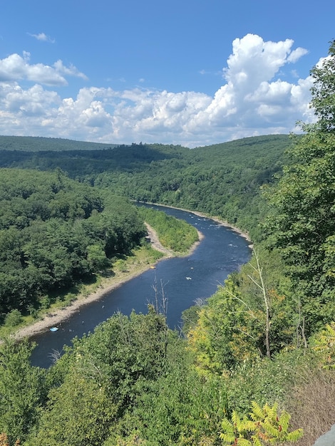 High angle view of landscape against sky