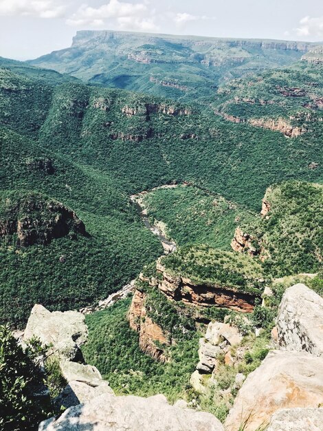 Foto vista ad alto angolo del paesaggio