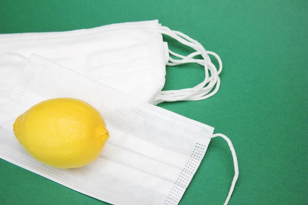 High angle view of lemon slice on table