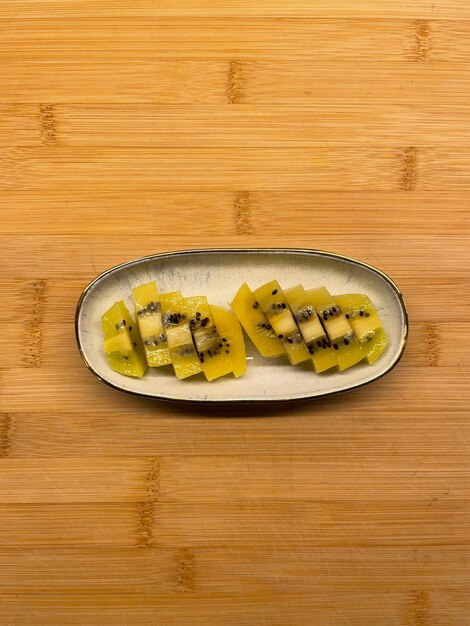 High angle view of lemon on table