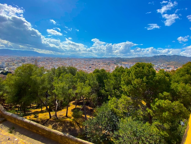 High Angle View of Malaga City on Summer